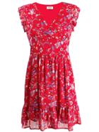 Liu Jo Texan Flower Print Mini Dress - Red