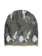 Diesel Kids - Sequinned Beanie - Kids - Polyester/spandex/elastane - 50 Cm, Green