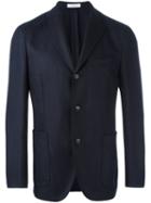 Boglioli Three Button Blazer, Men's, Size: 46, Blue, Silk/acetate/cupro/wool