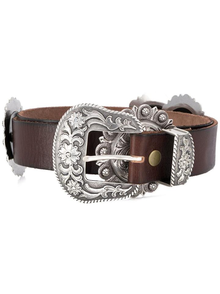 Jessie Western Star Plate Buckle Belt - Brown