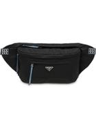 Prada Logo Plaque Belt Bag - Black