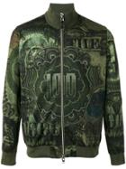 Givenchy Dollar Print Bomber Jacket - Green