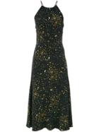 Andrea Marques Dust Print Midi Dress - Black