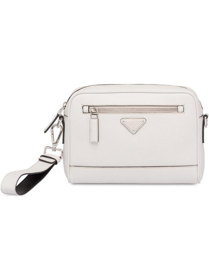 Prada Saffiano Leather Shoulder Bag - White