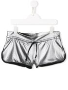 Mc2 Saint Barth Kids Drawstring Fitted Shorts - Silver