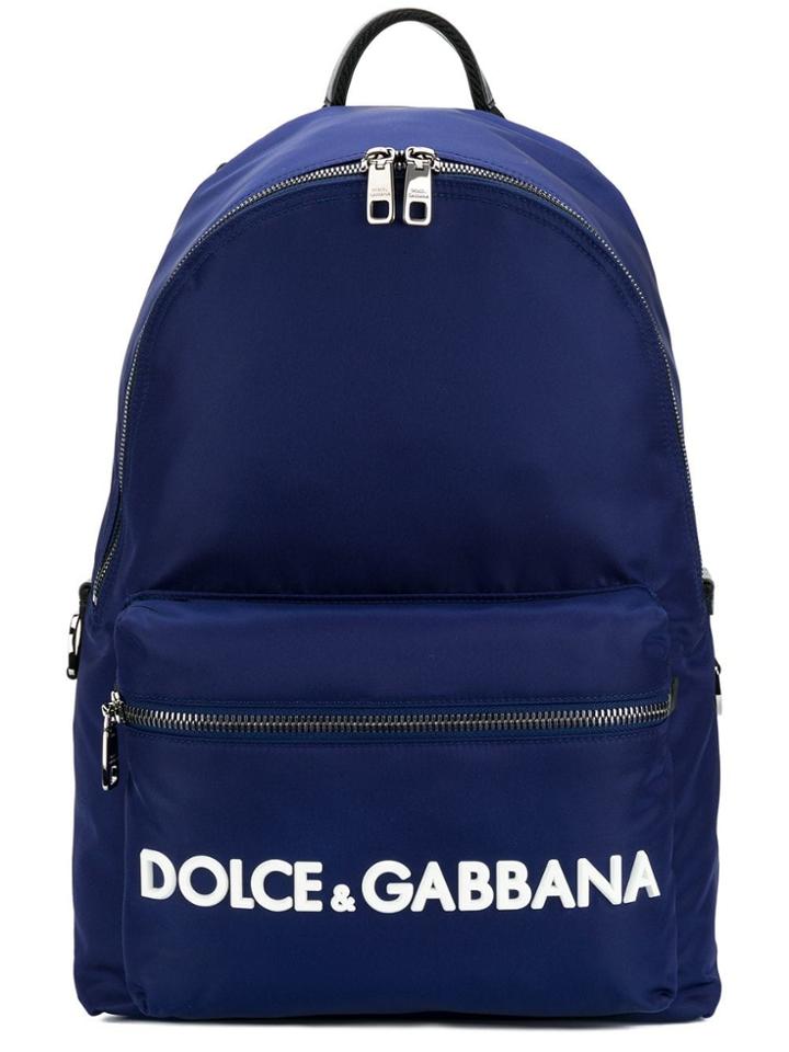 Dolce & Gabbana Logo Backpack - Blue