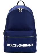 Dolce & Gabbana Logo Backpack - Blue