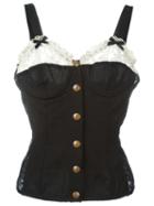 Jean Paul Gaultier Vintage Panelled Corset Top, Women's, Size: 42, Black