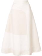 Jil Sander Colour Block Skirt - White