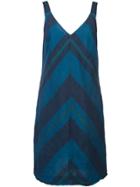 Trina Turk Printed Flared Dress - Blue