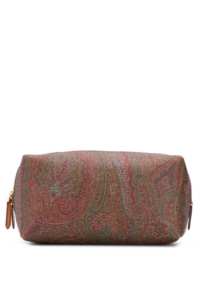 Etro Paisley Print Wash Bag - Brown