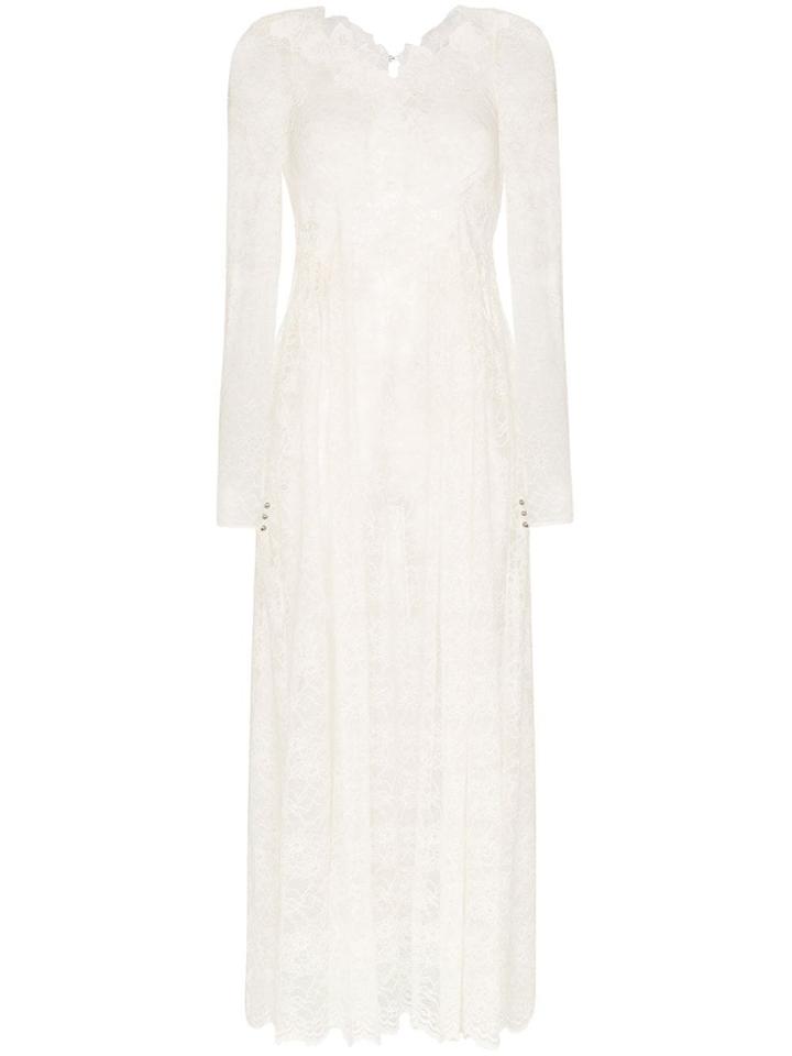 Paco Rabanne Lace Maxi Dress - Neutrals