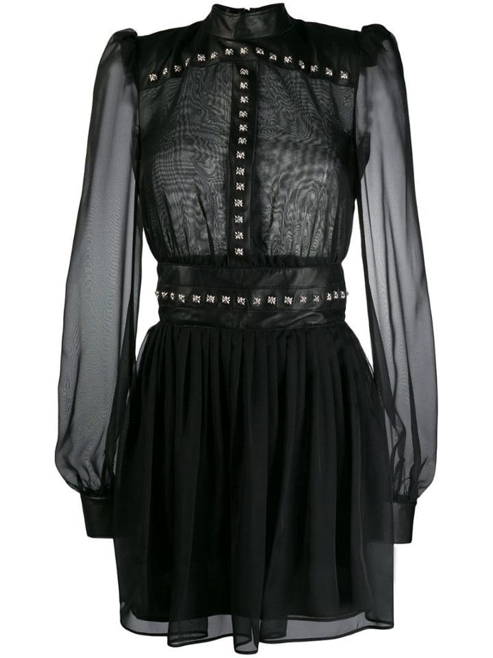 John Richmond Sheer Studded Dress - Black