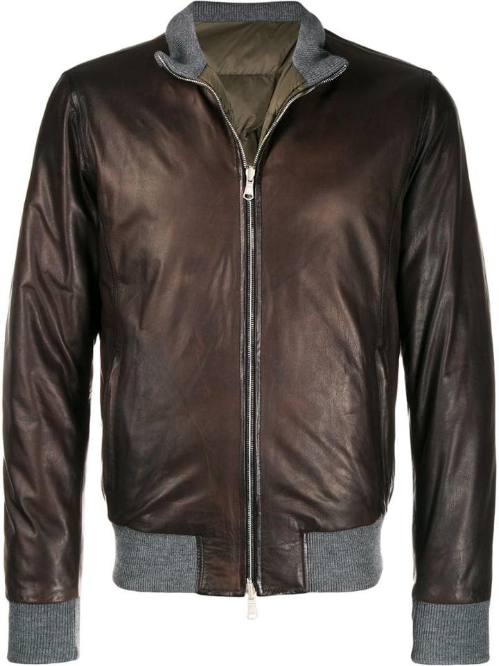 Barba Leather Jacket - Brown