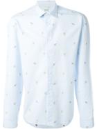 Kenzo Cactus Shirt, Men's, Size: 39, Blue, Cotton