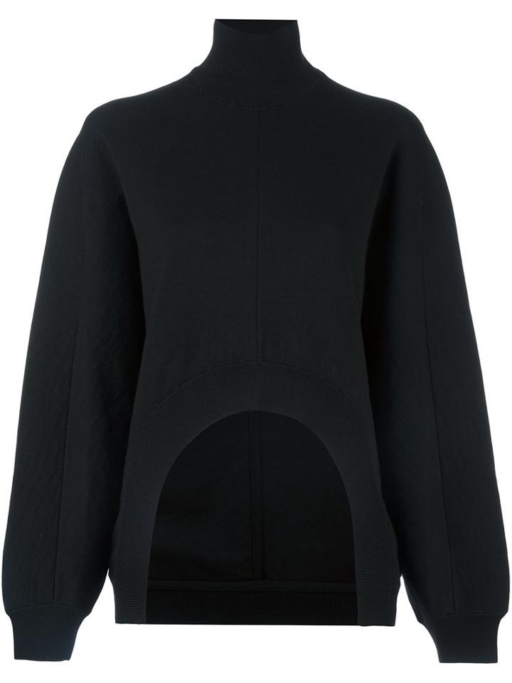 Marni Cut Out Turtleneck Jumper, Women's, Size: 38, Black, Virgin Wool