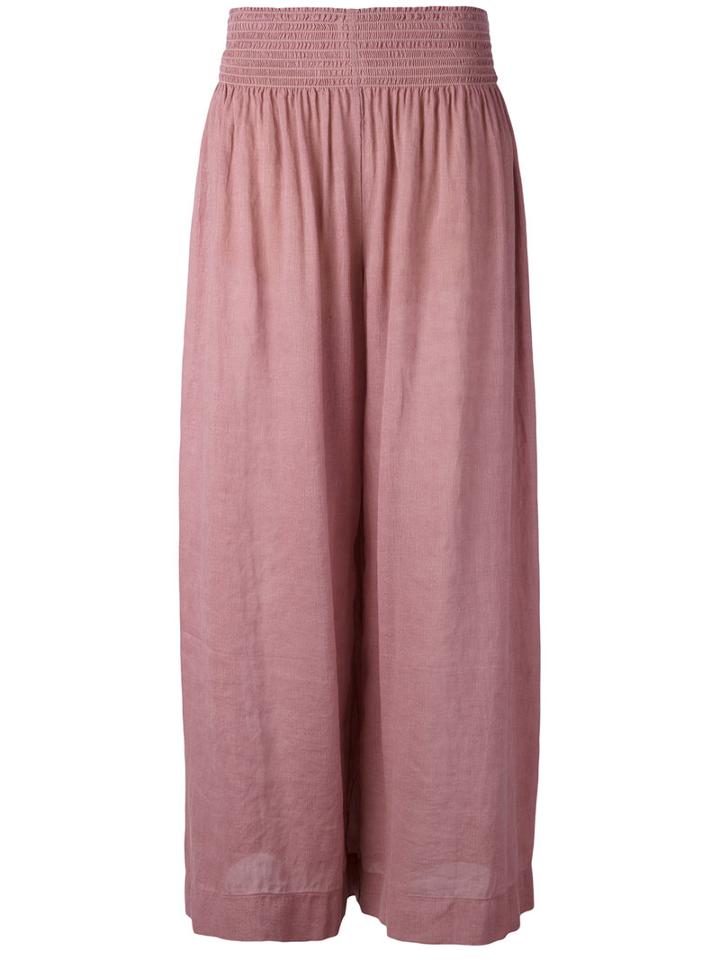 Forte Forte Wide Leg Trousers, Women's, Size: I, Pink/purple, Linen/flax/cotton/cupro
