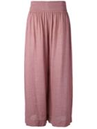 Forte Forte Wide Leg Trousers, Women's, Size: I, Pink/purple, Linen/flax/cotton/cupro