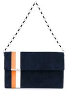 Tomasini Miura Stripe Suede Shoulder Bag