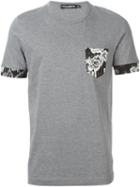 Dolce & Gabbana Floral Patch Chest Pocket T-shirt