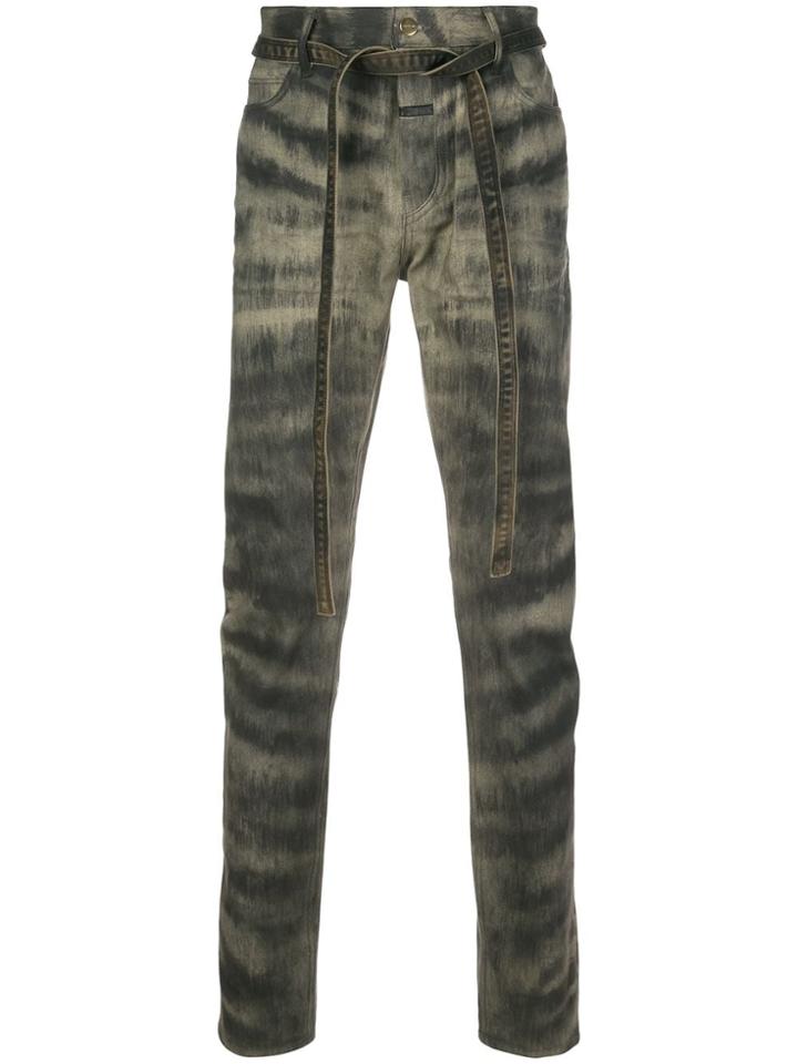 Fear Of God Zebra Stripe Skinny Jeans - Black