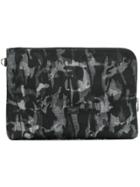 Dolce & Gabbana Camouflage Print Clutch Bag - Black