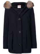 Moncler Fox Fur Hooded Coat - Blue