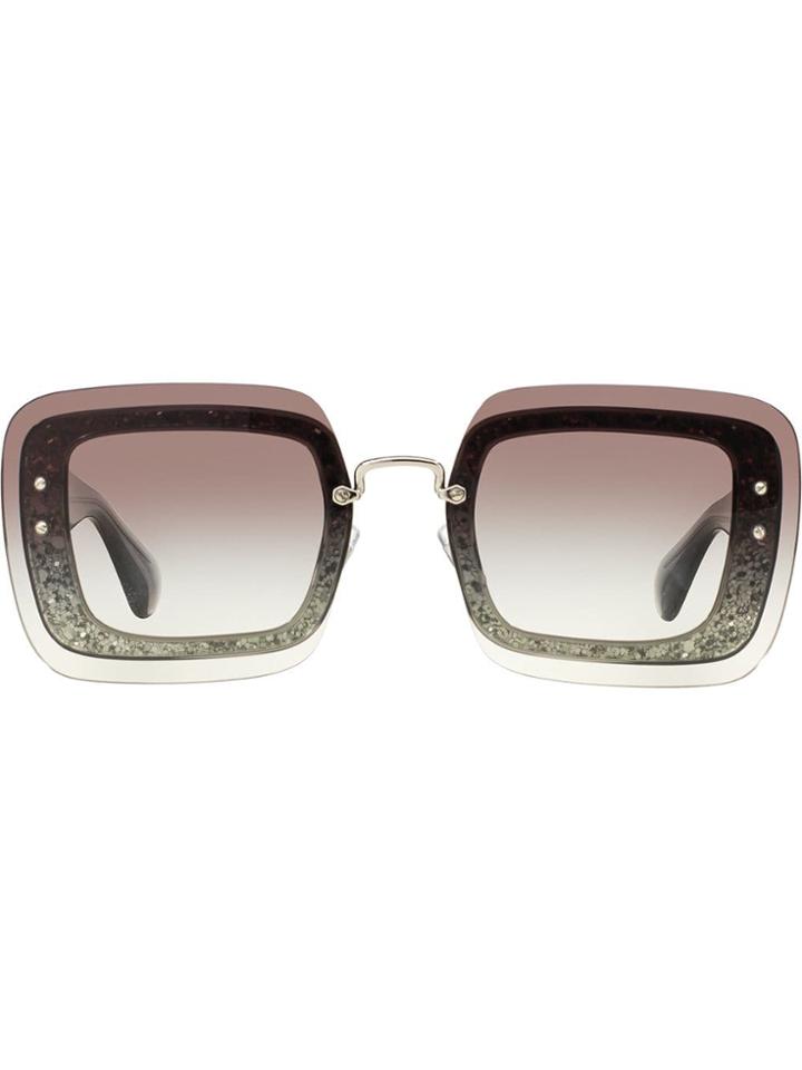 Miu Miu Eyewear Reveal Glitter Sunglasses - Grey