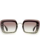 Miu Miu Eyewear Reveal Glitter Sunglasses - Grey