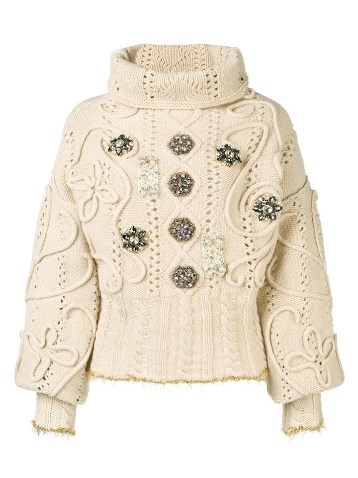 Antonio Marras Embellished Jumper - Neutrals