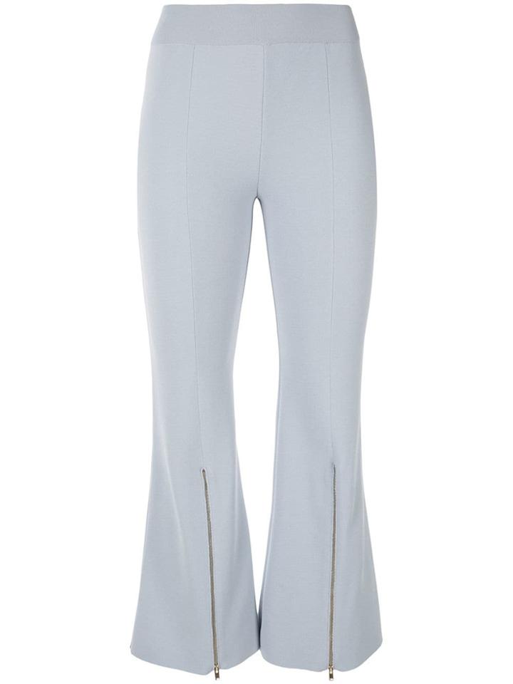 Stella Mccartney Zip-detail Flared Trousers - Blue