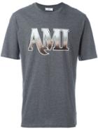 Ami Alexandre Mattiussi Front Logo Print T-shirt - Grey