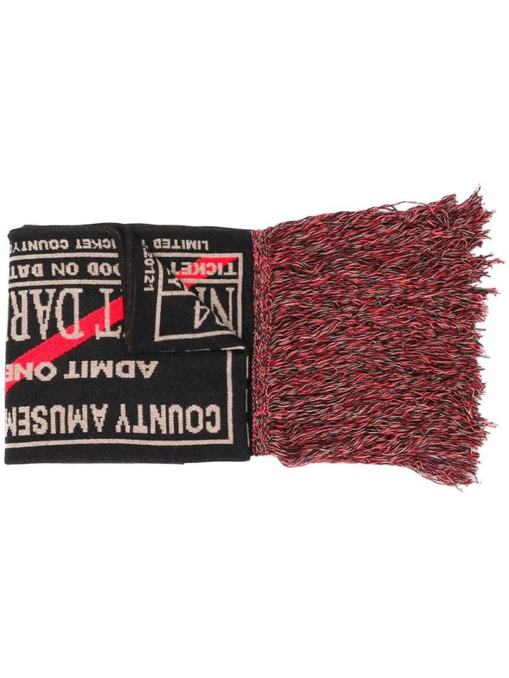 Marcelo Burlon County Of Milan N.d.r. Ticket Scarf - Black