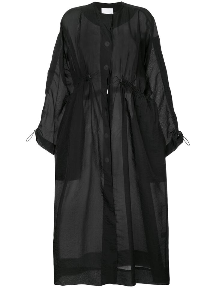 Christopher Esber Oversized Single Breasted Coat - Black