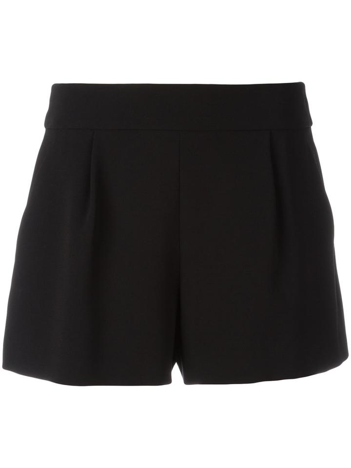 Boutique Moschino High-waisted Shorts, Size: 40, Black, Polyester/triacetate/rayon