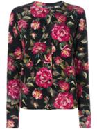 Dolce & Gabbana Cashmere Rose Print Cardigan - Multicolour