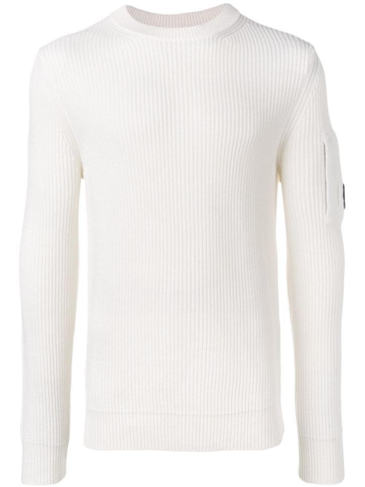 Cp Company Long-sleeve Ribbed Sweater - White