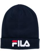 Fila Ribbed Hem Logo Beanie - Blue