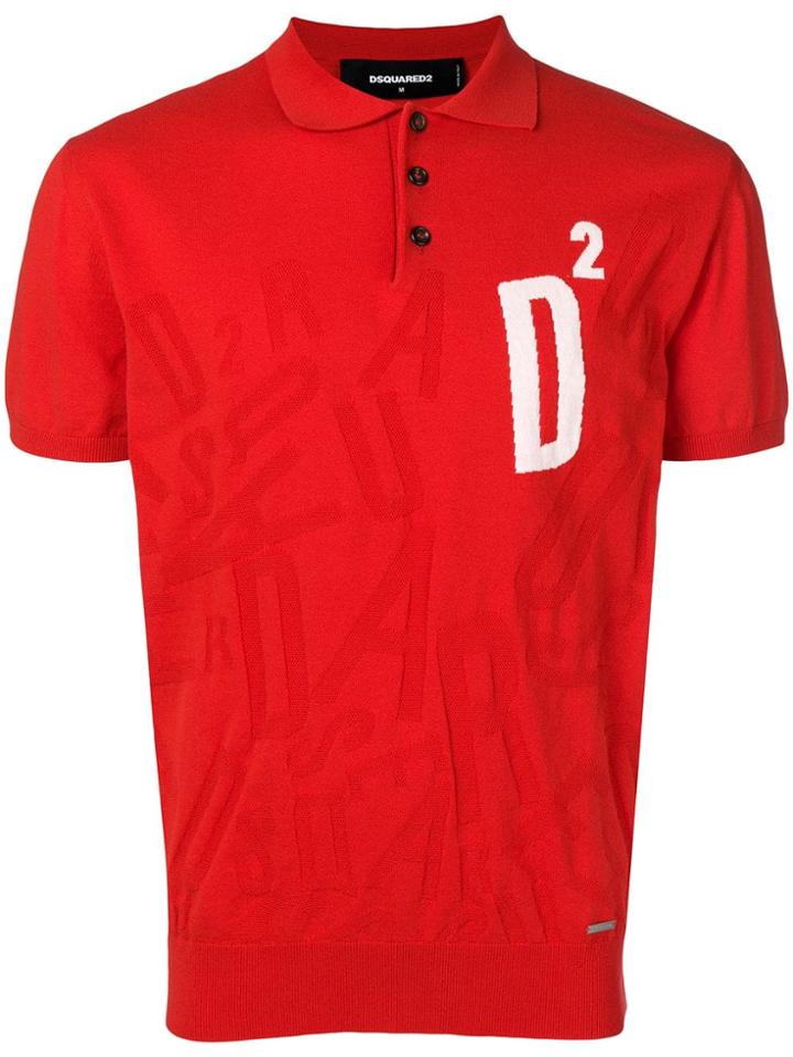 Dsquared2 Logo Knit Polo Shirt