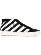 Off-white Striped Hi-top Sneakers