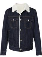 Neil Barrett Faux Shearling Denim Jacket - Blue