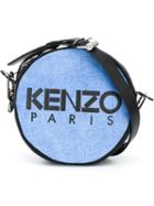 Kenzo Kanvas Crossbody Bag, Women's, Blue, Cotton/calf Leather/polyurethane