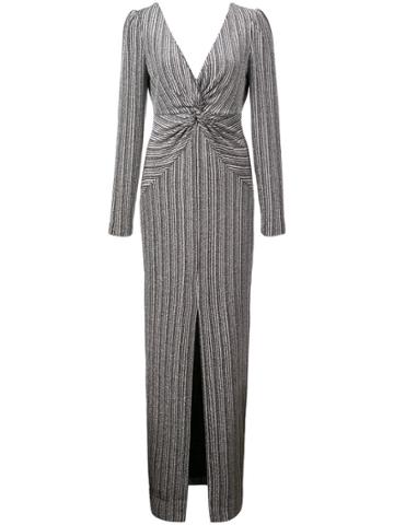 Rachel Zoe Nava Metallic Stretch Gown - Silver