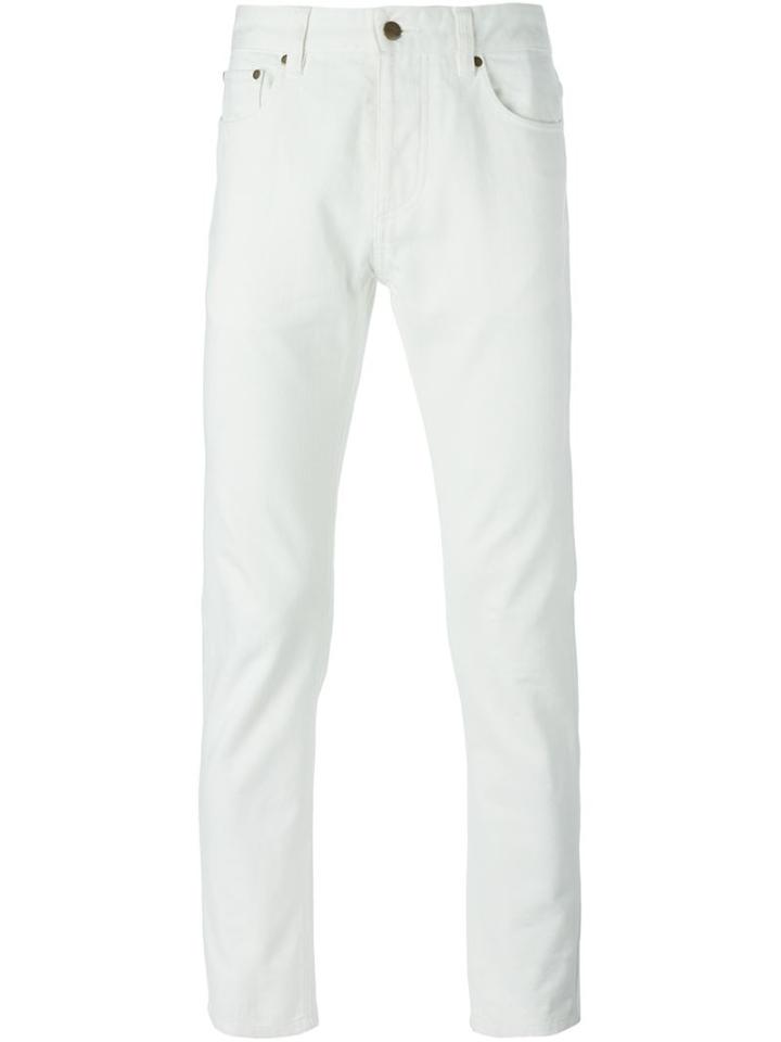 Ami Alexandre Mattiussi Straight Leg Jeans, Men's, Size: 28, White, Cotton