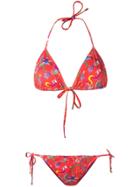Etro Printed Triangle Bikini - Red