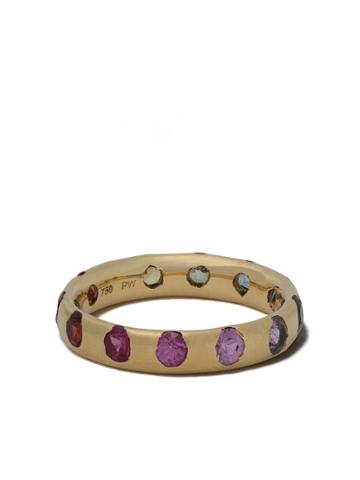 Polly Wales 18kt Yellow Gold Celeste Rainbow Ring - Gold/pink