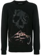 Rh45 Embroidered Skull T-shirt - Black
