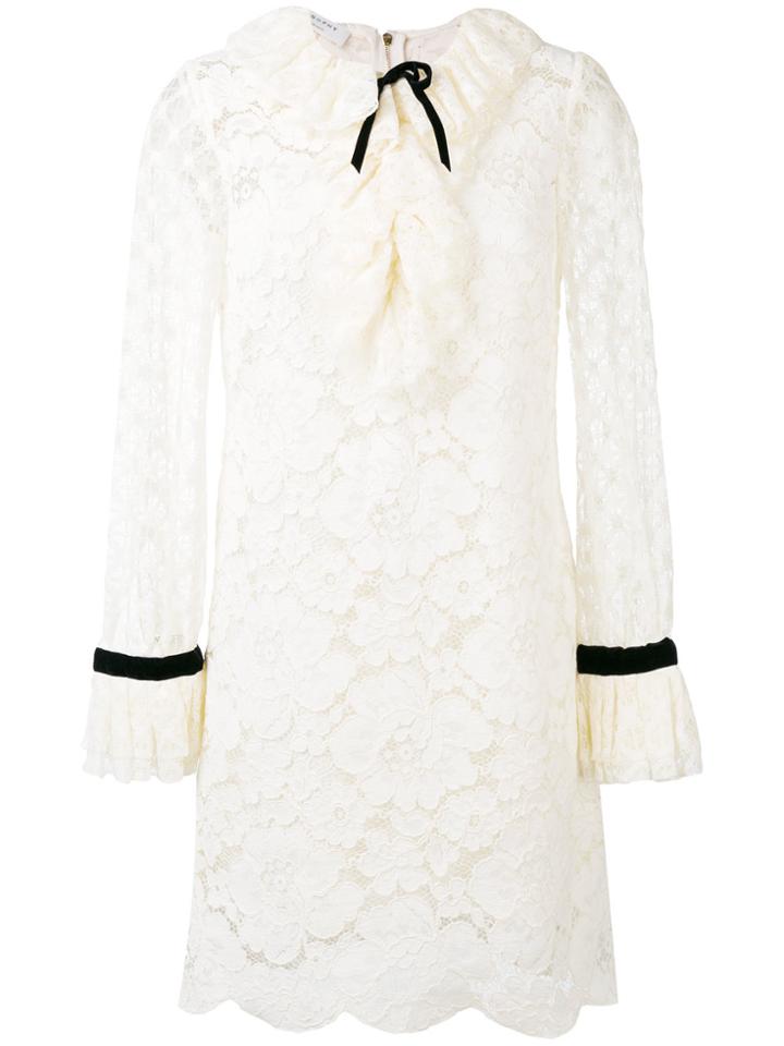 Philosophy Di Lorenzo Serafini Sheer Mini Lace Dress - Nude & Neutrals