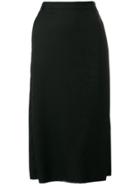 Ivan Grundahl Raw Hem Wrap Skirt - Black