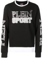 Plein Sport Statement Logo Print Sweatshirt - Black